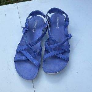 Blue comfortable sandals Women's Merrell, Terran Ari Lattice Sandal